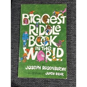Biggest Riddle Book in‎ the World (Paperback Sterling Publishing 1976 Rare Oop